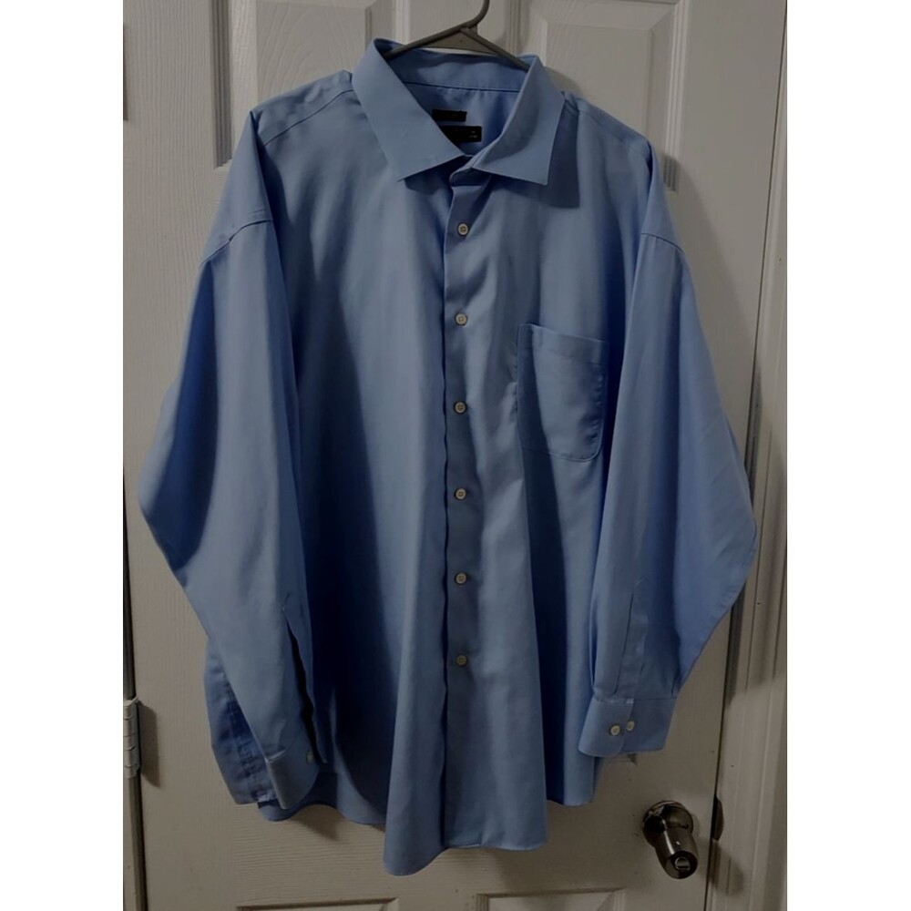 Pronto Uomo Executive Fit Non-Iron Button Up Men Dress Shirt Size 19 (34-35)